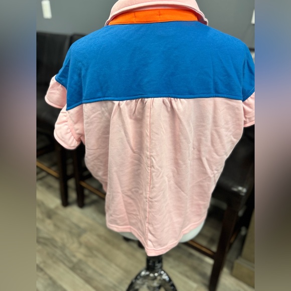 Women’s NWT Color Block Ruffle Sleeve Top Size Large MSRP $42 - Picture 3 of 4